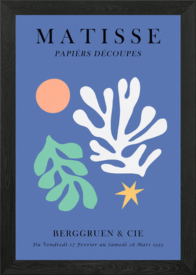 Matisse Papierausschnitte Poster gerahmt Wandbild Poster Leinwanddruck Bild