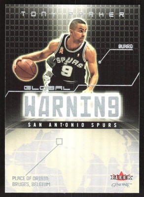 8999I 2002-03 Fleer Genuine #GW 8 Tony Parker Global Warning