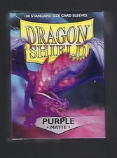  Dragon Shield Matte Purple (100) Shield Sleeves Free Shipping
