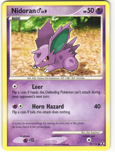 Nidoran M Common Pokemon TCG Rising Rivals 72/111 Ungraded - Picture 1 of 3
