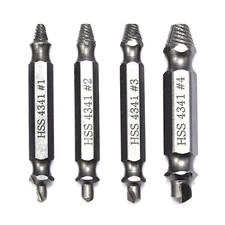 JacobsParts Screw Extractor Drill Bits 4pc Tool Set Broken Stripped Damaged... 