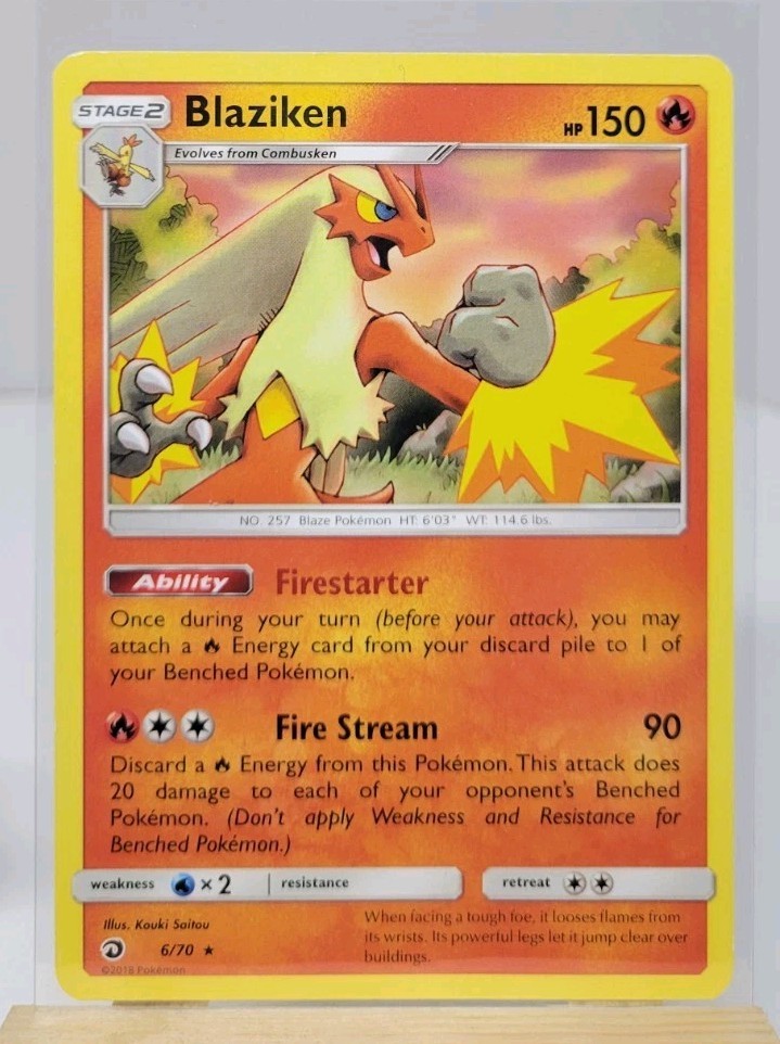 Blaziken 6/70 Holo Rare Dragon Majesty Pokemon