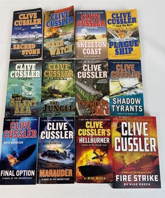 Clive Cussler Lot 12 Oregon Files Jungle Marauder Typhoon Fury Dark Watch Plague