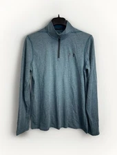 Under Armour 1/4 Zip Pullover Men’s Size S Green Threadborne Fitted Heatgear