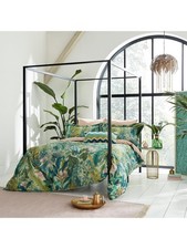 Image of NEW Harlequin Floreana Cotton King Duvet Cover Set Green/Multi - H220 x W230cm