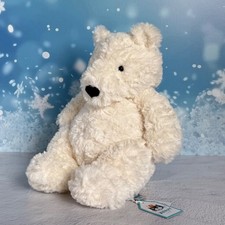 NWT Authentic Retired JELLYCAT Edmund Cream Bear EDM2PB Pristine Plush Rare HTF