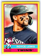 2025 Topps Heritage High Number YELLOW Border Royce Lewis #138 TWINS