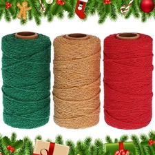 984 Feet Christmas Twine String for Crafts Bakers Cotton Twine Decorative Jut...