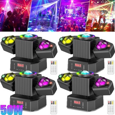 1/2/4xLaser Light RGBW LED Moving Head Disco Stage Lighting Beam DMX512 Party DJ