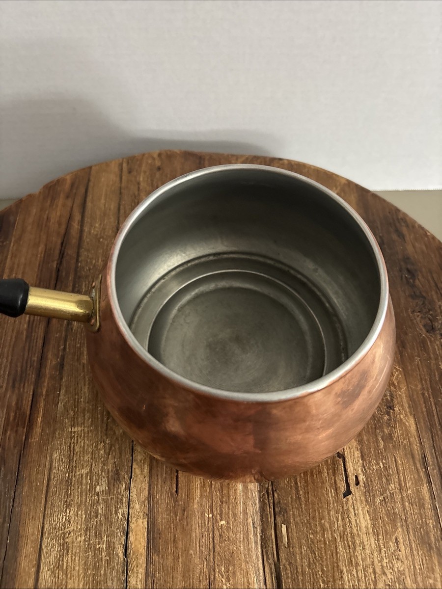 Vintage Douro B & M Made in Portugal Copper Pot With Lid and Hard