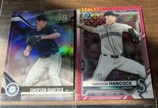2021 Bowman EMERSON HANCOCK BCP233 Mojo Refractor Platinum 2025 Mariners Rookie