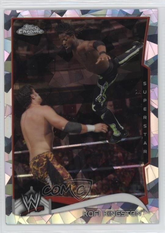 2014 Topps Chrome WWE Atomic Refractor Kofi Kingston #29 1fw1