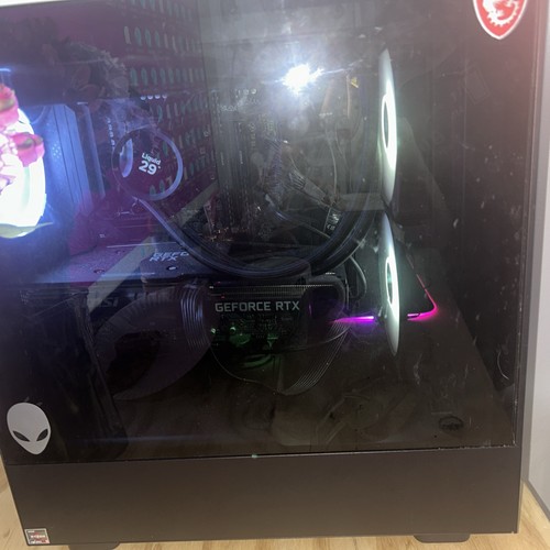 Gaming PC Desktop with Water Cooler and RGB LED Lights (Read Description)