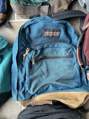 LOT 12 Mixed Vtg 90s USA Made Jansport Backpack Leather Bottom Bag