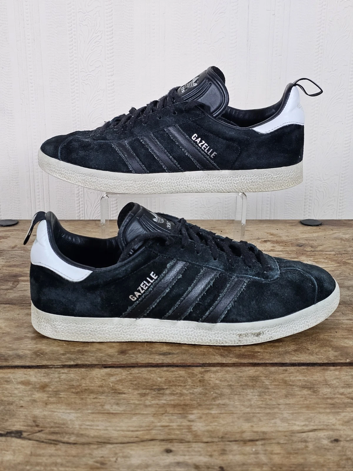 Scarpe da ginnastica uomo Adidas Gazelle scamosciate 2016 nere S76224 taglia UK 8 EU 42 US 8 5