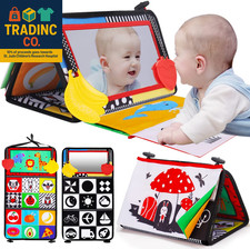 Tummy Time Baby Mirror Infant Toys Newborn 0 3 Months Brain Development with Cri