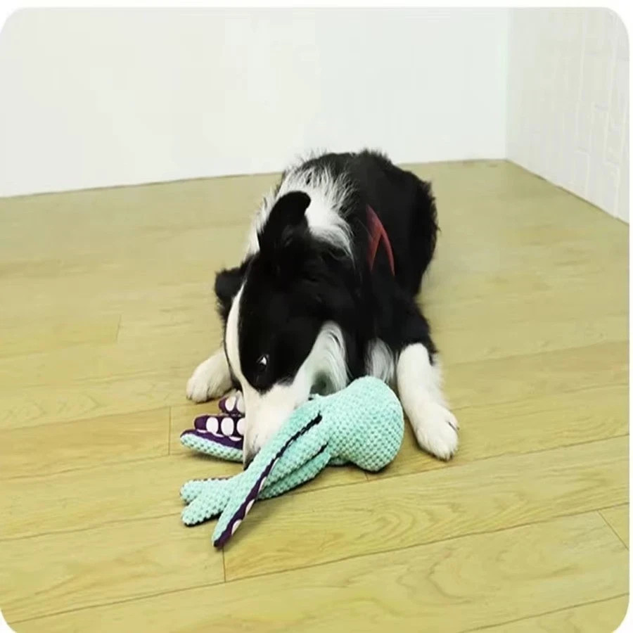 Dog pet plush octopus toy interactive sound anti-demolition home large and small