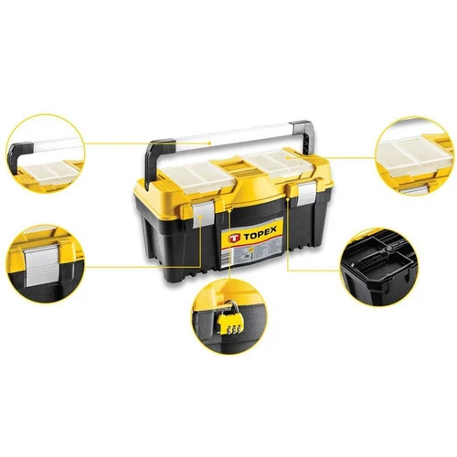 TOPEX PURTA WERKZEUGKOFFER MIT ALUMINIUMGRIFF 25 ZOLL, GTO 79R129 - Bild 2 von 3