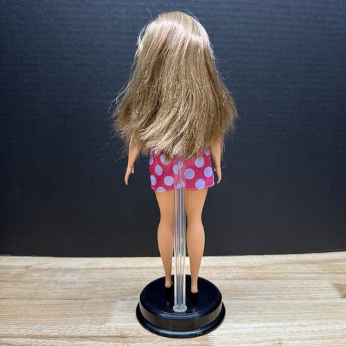 Barbie Fashionistas Curvy Doll Figure #171 Vitiligo with Pink Polka Dot Dress - Picture 3 of 12