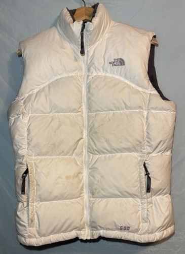 The North Face 600 Down Puffer Vest Jacket Girls Size XL White - Picture 1 of 10