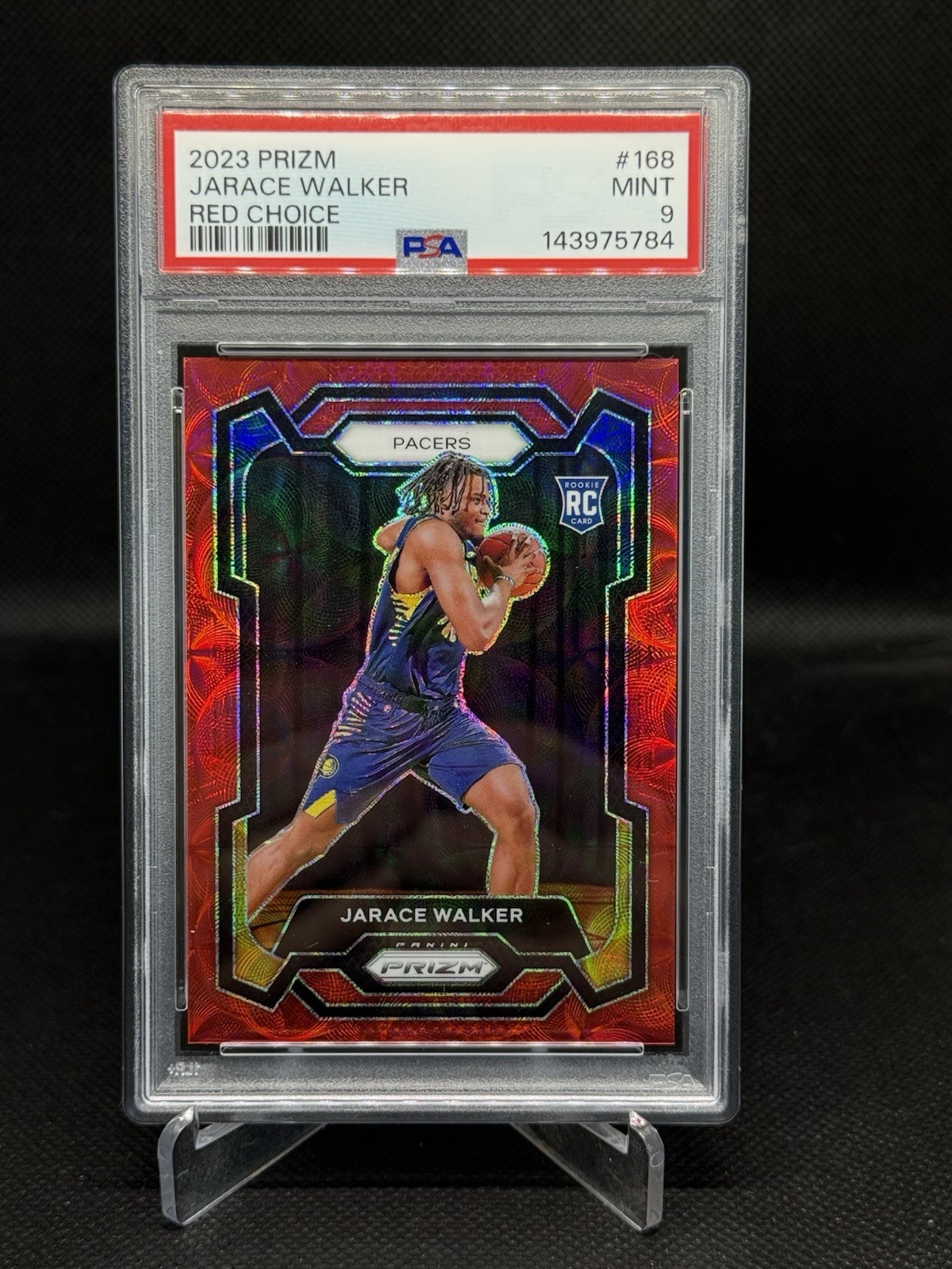 2023-24 Panini Prizm Choice Red /88 Jarace Walker Rookie #168 Pacers PSA 9