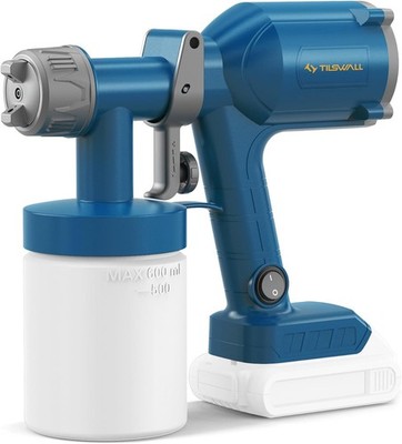 Tilswall dunkelblau tragbares Farbsprühgerät, für Dewalt 18V/20V Akku, 600ml Tasse