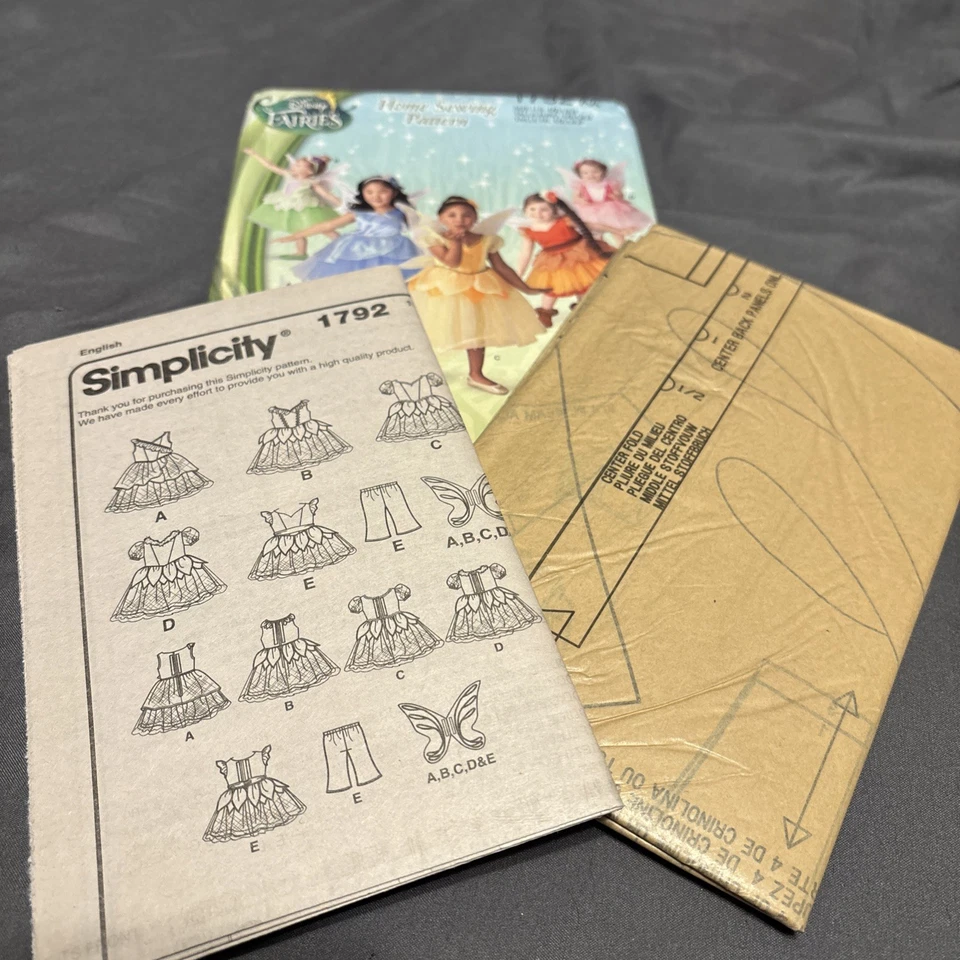 Disfraz EW SIMPLICITY 1792 Niñas 1-3 Patrón Hadas Disney Alas Campanilla Foto 4 de 4