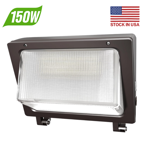 150W LED Wand Pack Licht Dämmerung bis Dämmerung Fotozelle 5000K Wasserdicht 22500lm