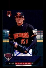 Signed Baseball Card Auto Matt Garza 2007 International League Top Prospects
