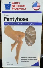 GNP Sheer Pantyhose, Sheer, 15-20 mmHg (Size: QN) Beige