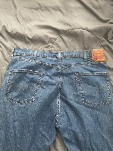 Levi's 505 Straight Leg Medium Blue Wash Denim Jeans Mens Sz 46X29 100% Cotton - Picture 6 of 9