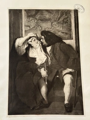 Antique Print Uncle Toby & Widow Wadman C1901 Edwardian Literary Photogravure - Image 1 of 4
