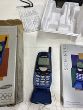 Vintage Rare Samsung SCH-N150 Digital LCD Display Cellular Flip Phone Blue READ