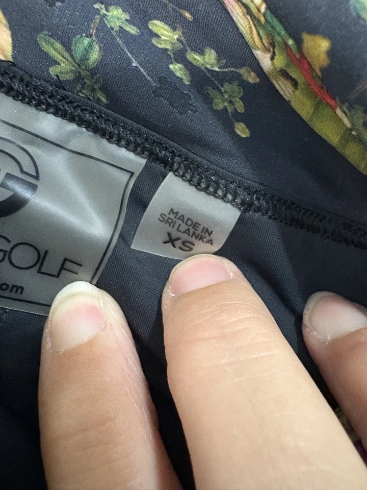 Pantalón corto para mujer Foray Golf Core negro floral talla XS Foto 3 de 4