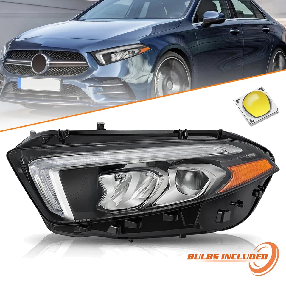 Driver Side LED Headlight For 2019-2022 Mercedes Benz A Class A220 A250 W177 - Imagem 3 de 4