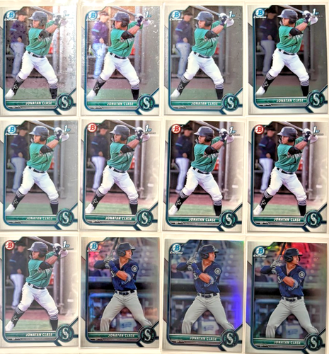 (40x) Jonatan Clase 2022 1er Bowman (13x CROMO) + REFRACTORES Lote Novato (RC) #6 - Imagen 3 de 5