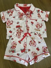 Girls Light Pink Strawberry Shortcake 2 Piece Pajama Set Size 4/5