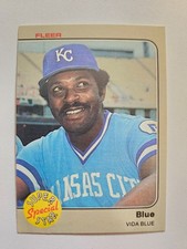 1983 FLEER BLACK & BLUE VIDA BLUE #643 NM
