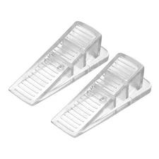 2Pcs Door Stoppers for Bottom, 1.1 Inch Height, Clear