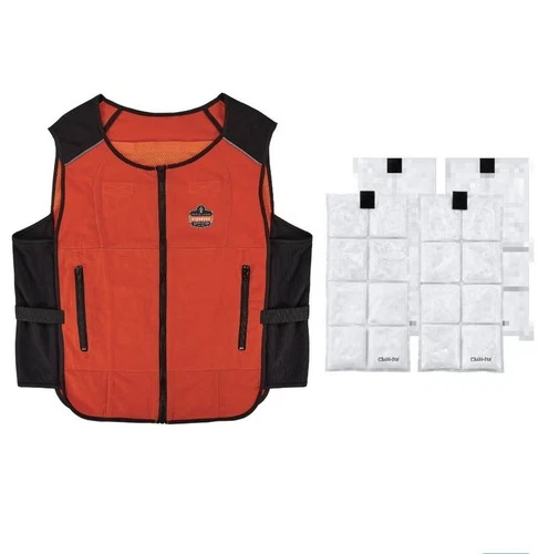 Ergodyne Chill-6260 Lite wt Phase Change Cooling Vest w/Rechargeable Pks 2XL/3XL - product listing photo