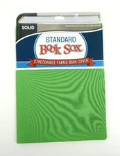 Standard Book Sox Stretchable Fabric Book Cover Solid Green 8"X10" +