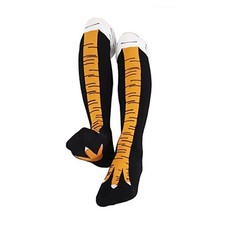 WHOTAY Crazy Funny Chicken Leg Socks for Women Men Novelty Chicken Feet Yellow