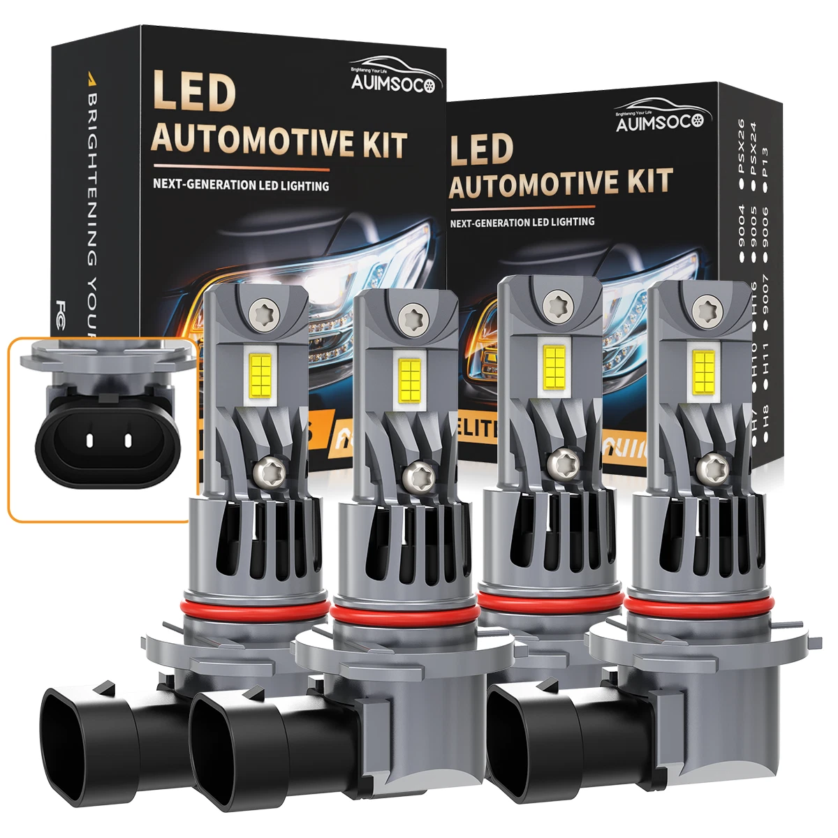For Chevy Impala 2000-2005 LED Headlights Bulbs Hi/Lo Beam Bright White 4-pack