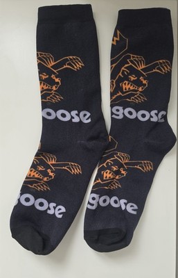 Neue schwarz & orange BMX Fahrradsocken für den MONGOOSE Fahrradliebhaber - Einheitsgröße