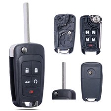 SUPALAND Key Fob Shell Case Replacement Fits for Chevy Cruze Malibu Black
