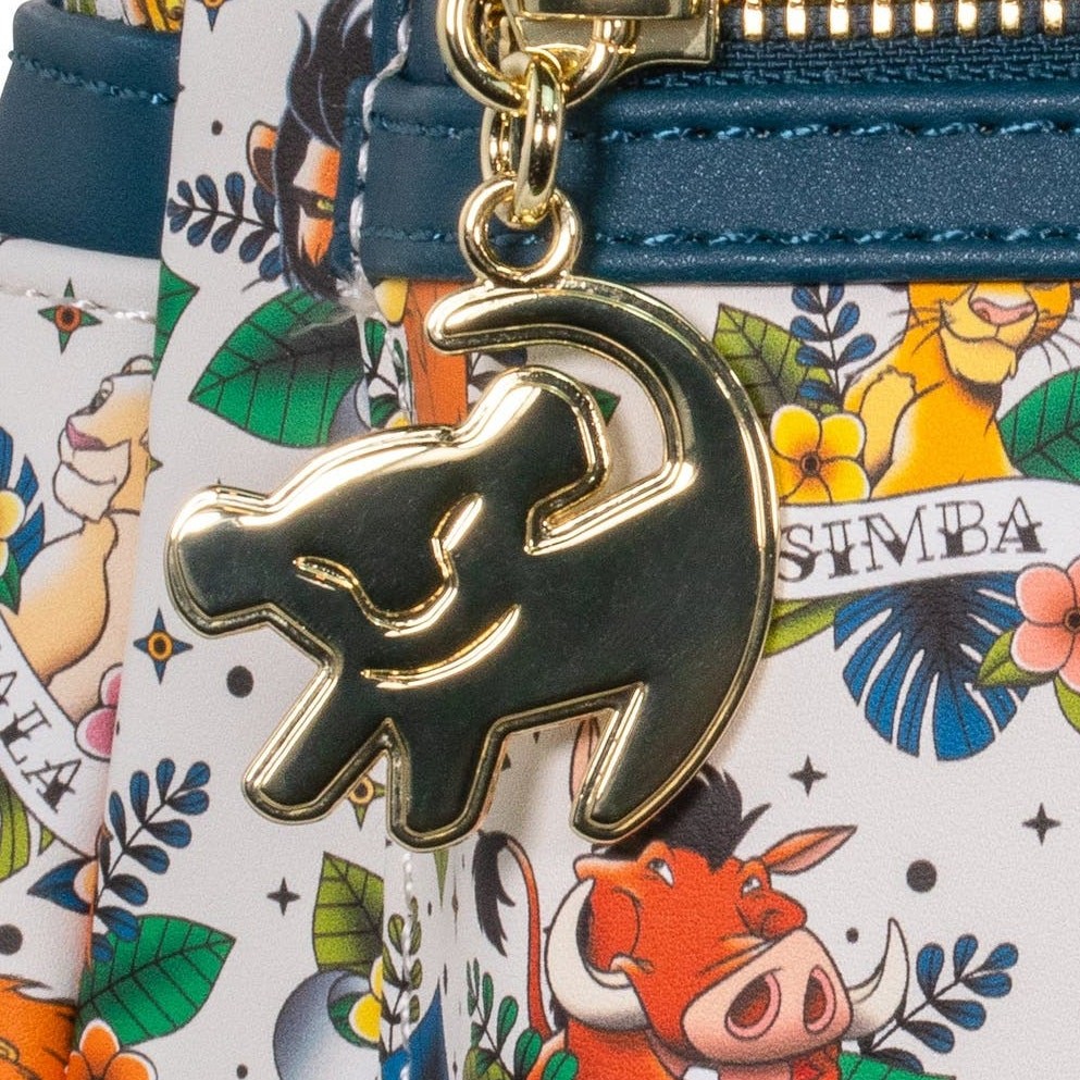 NWT Loungefly Lion King AOP Tattoo Floral Mini Backpack | eBay display picture 2