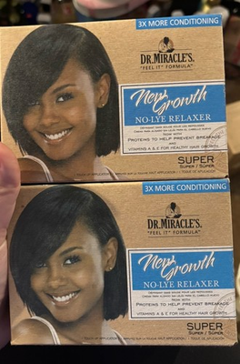 #ad #ad Dr. Miracle#x27;s New Growth Non Lye Relaxer Kit SUPER LOT OF 2 READ $39.99