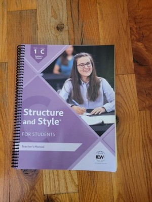 IEW Structure and Style Teacher's Manual Year 1 Level C copyright 2019