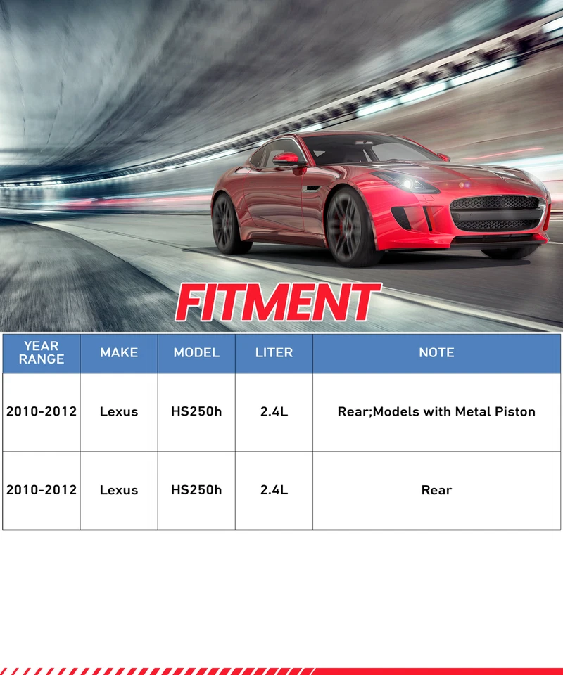 2x Rear Disc Left Right Brake Calipers w/Bracket for 2010 2011 2012 Lexus HS250h Foto 3 de 4