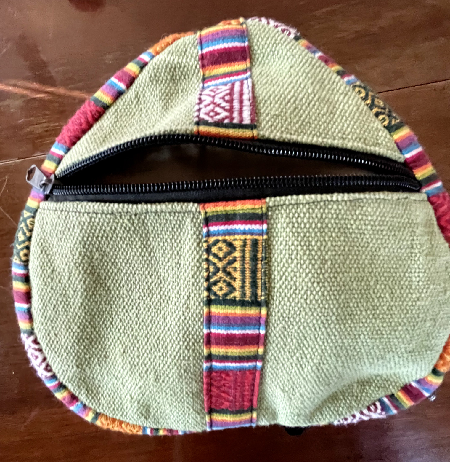 Collapsable Zip up Pouch Hemp Backpack - image 2